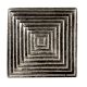 Square Pyramid Antique Silver Aluminium Cabinet Knob
